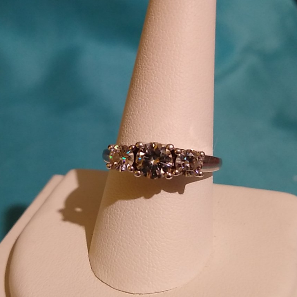"Forever Classic" Moissanite 3 Stone Ring — image 8 of 8